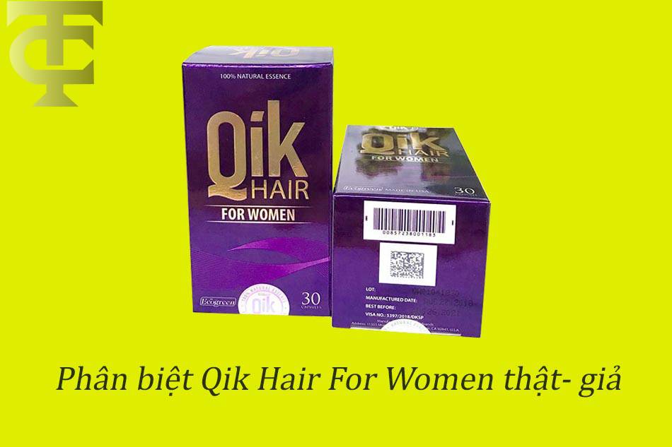 Phân biệt Qik Hair For Women thật - giả