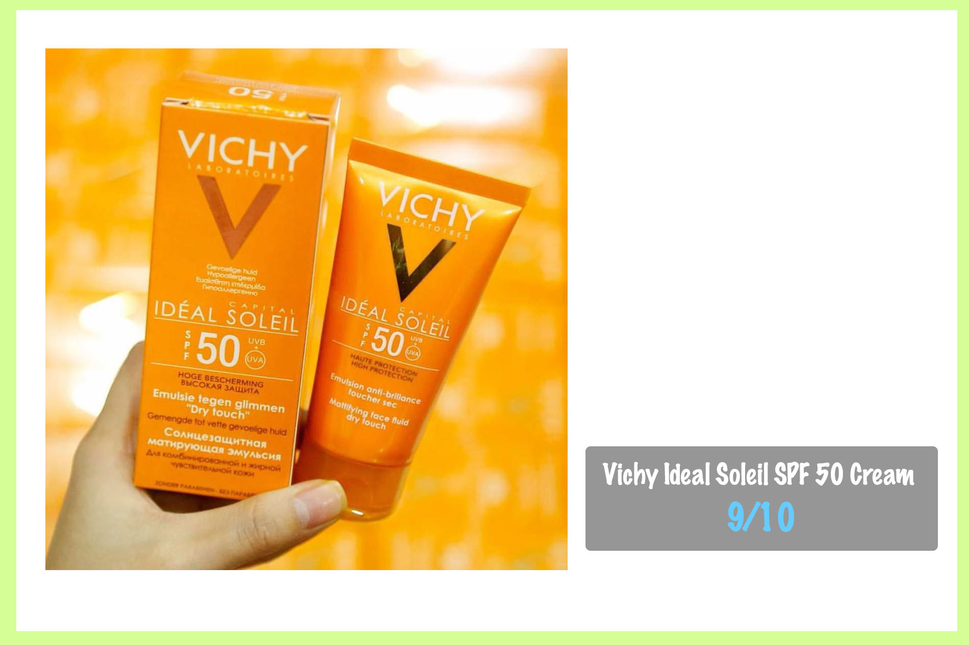 Kem chống nắng cho da khô đang được ưa chuộng Vichy Ideal Soleil SPF 50 Cream